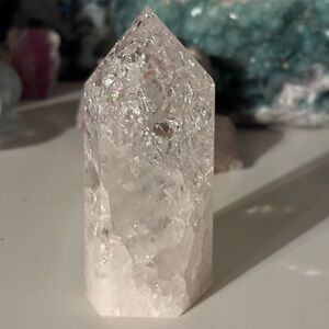 ✨ Chunky Clear Quartz Tower with Rainbow Flashes ✨